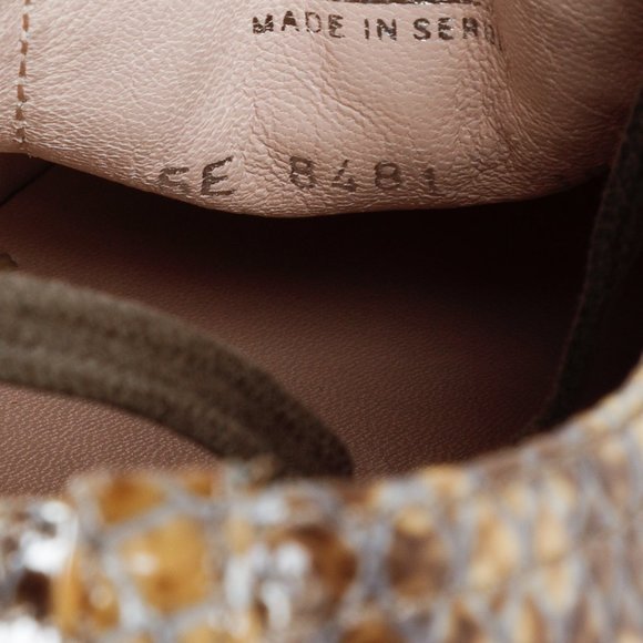 Miu Miu Snakeskin Print Low-Top Sneakers - Picture 12 of 12